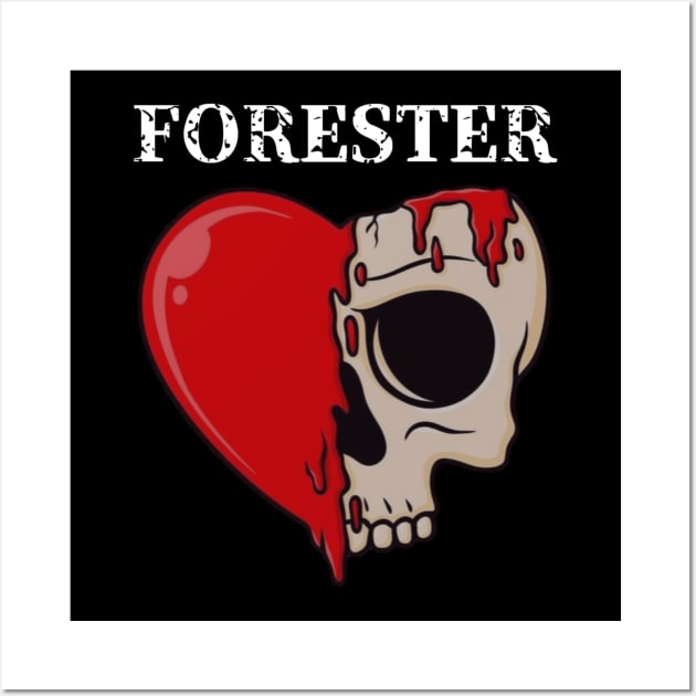 Forester / Skull Love Style Wall Art by bentoselon